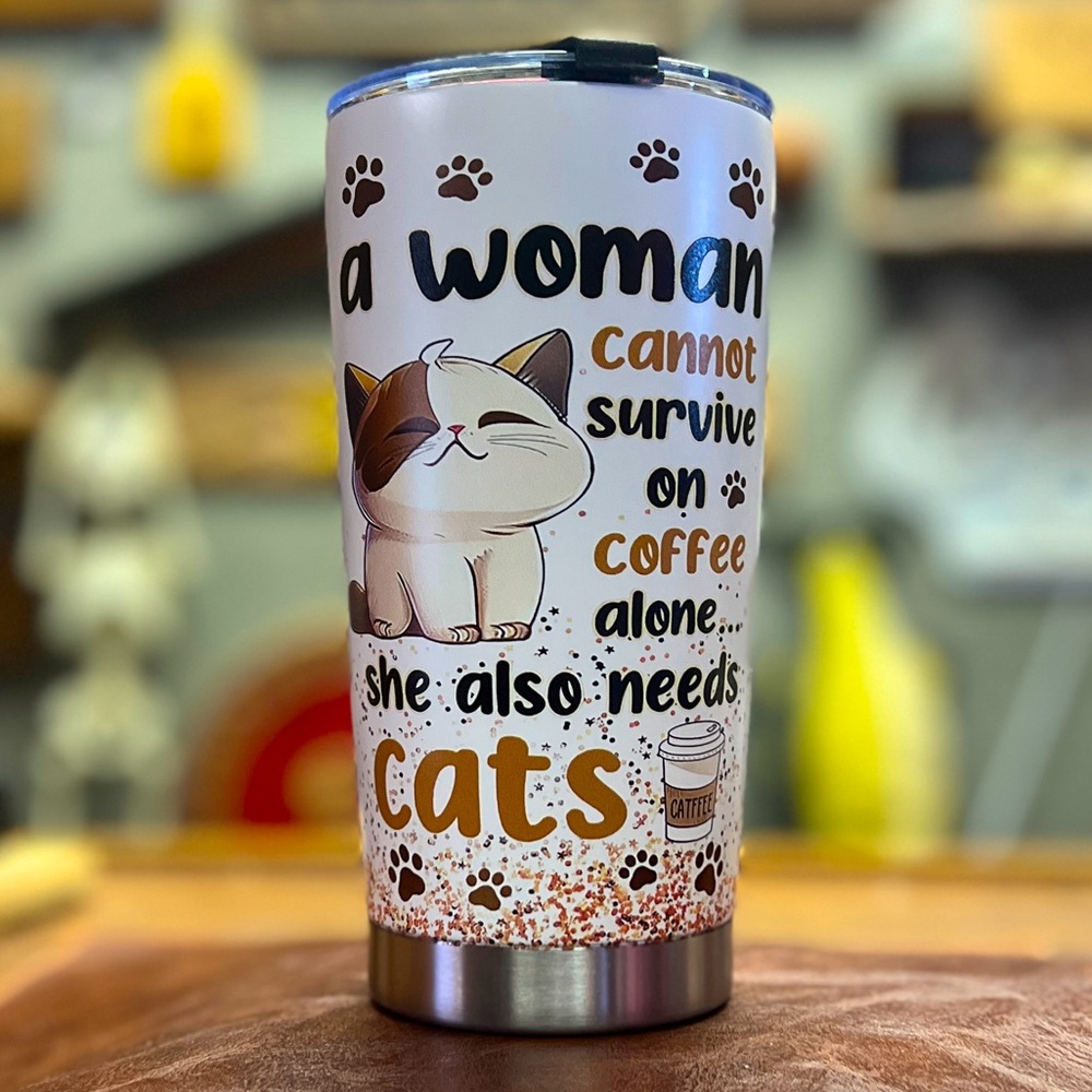 Brand new - #T18 Catpuchino Coffee Tumbler 20oz